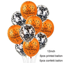 Load image into Gallery viewer, Scary Halloween Pumpkin Ghost Spider Confetti Balloon Latex Happy Halloween Decoration Kids Air Baloons Birthday Party Supplies