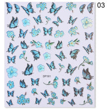 Load image into Gallery viewer, Flower Series Nail Water Decal Stickers Sakura Daisy Lavender Floral Pattern Transfer Sticker Nail Art Decoration