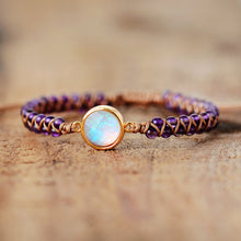 Load image into Gallery viewer, Stone Wrap Bracelets Femme Amethysts Opal String Braided Yoga Friendship Bracelet Bangle Bohemian Jewellery