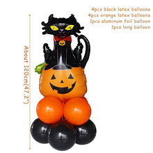 Load image into Gallery viewer, 10pcs/set Halloween Pumpkin Ghost Witch Bat Foil Balloons Set Halloween Party Decoration Hallowmas Black Orange Ballon Supplies