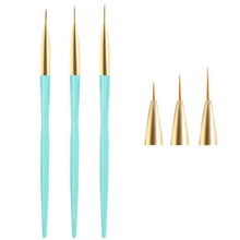 Load image into Gallery viewer, set Nail Art Brush Drawing Painting Carving Pen Design Manicure Tools Acrylic Liner UV Gel Sequins Decoration Tips 7/9/11mm