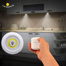 Load image into Gallery viewer, New Dimmable LED Under Cabinet Light with Remote Control Battery Operated LED Closets Lights for Wardrobe Bathroom lighting