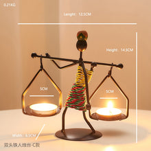 Load image into Gallery viewer, Home Decoration Accessories Creative Candle Holder Iron Kitchen Restaurant Romantic Candlestick Christmas Halloween Bar Party