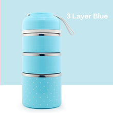 Load image into Gallery viewer, WORTHBUY Cute Japanese Lunch Box For Kids Portable Outdoor Stainless Steel Bento Box Leak-Proof Food Container Kitchen Food Box