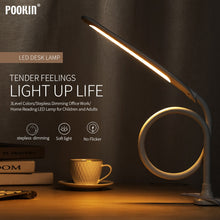 Load image into Gallery viewer, Long Arm Table Lamp Led Flexible Gooseneck Touch Dimming Desk Lamp Clip On Lamp For Reading Bedroom Led Light 3 Color Modes