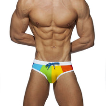 Load image into Gallery viewer, Gay Swimwear Men Push Up Rainbow Swim Briefs Trunks Mens Sexy Underwear Swimsuit Swimming Trunks Suring Bikini Beach Shorts