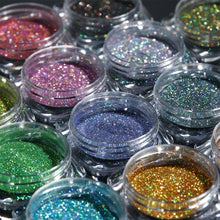 Load image into Gallery viewer, 1Box Glitter for Nails Holographic Dip Powder Mirror Polishing Chrome Pigments Nail Art Decorations Laser Dazzling Dust LA1028-1