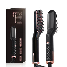 Load image into Gallery viewer, PTC Heating Hair Straightener Brush Comb Personal Care Smooth Men's Styling Shape Anti Static Fluffy Straight Beard Comb