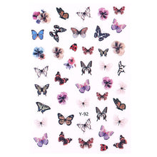 Load image into Gallery viewer, Flower Series Nail Water Decal Stickers Sakura Daisy Lavender Floral Pattern Transfer Sticker Nail Art Decoration