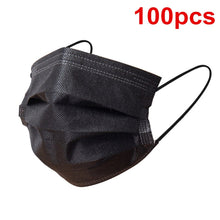 Load image into Gallery viewer, 24h Fast Shipping Hot Sale 3-layer Mask 100 Pcs Face Mouth Masks Non Woven Mascarillas Disposable Anti-Dust Masks Earloops Masks