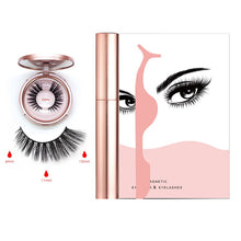 Load image into Gallery viewer, Magnetic Eyelashes & Liquid Eyeliner & Tweezer Set 3D Mink Lashes Makeup Magnet Eyelashes Set Long Lasting Eyelash Extension