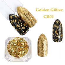 Load image into Gallery viewer, Holographic Powder on Nails Laser Silver Glitter Chrome Nail Powder DIP Shimmer Gel Polish Flakes for Manicure Pigment CH1028-4