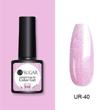 Load image into Gallery viewer, UR SUGAR Nude Glitter Gel Nail Polish Varnish Pink Rose Gold Shimmer Soak Off UV LED Nails Gel varnish 7.5ml