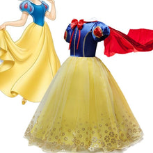 Load image into Gallery viewer, Fancy Snow White Princess Dress Christmas Costume Halloween Cosplay Dress up Baby Girl Clothes Birthday Party Kids tutu Dress
