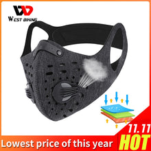 Load image into Gallery viewer, WEST BIKING Sport Face Mask Activated Carbon Filter Dust Mask PM 2.5 Anti-Pollution Running Training MTB Road Bike Cycling Mask