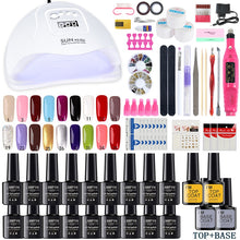 Load image into Gallery viewer, LNWPYH Nail Set UV LED Lamp Dryer With 18/12 pcs Nail Gel Polish Kit Soak Off Manicure Tools Set electric Nail drill Nail Tools
