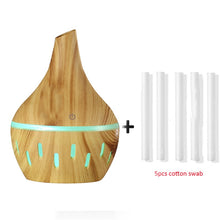 Load image into Gallery viewer, 300ml USB Air Humidifier Electric Aroma Air Diffuser Essential Oil Wood Ultrasonic Aromatherapy Cool Mist Maker for Home Car