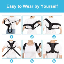Load image into Gallery viewer, Medical Adjustable Clavicle Posture Corrector Men Women Upper Back Brace Shoulder Lumbar Support Belt Corset Posture Correction