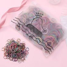 Load image into Gallery viewer, 100pcs/Set Bag Packed Girls Cute Colorful Elastic Hair Bands Gum For Ponytail Holder Scrunchie Headband Fashion Hair Accessories