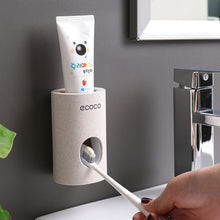 Load image into Gallery viewer, Automatic Toothpaste Dispenser Dust-proof Toothbrush Holder Wall Mount Stand Bathroom Accessories Set Toothpaste Squeezers Tooth
