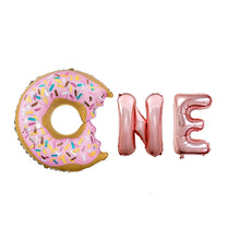 Load image into Gallery viewer, 1set Pink Donut Lip Ice Cream Popcorn Candy Foil Balloon Baby Shower Happy Birthday Decoration Balloon Boy Girl Cute Kid Toy