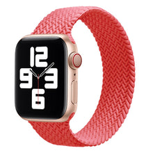 Load image into Gallery viewer, Braided Solo Loop silicone Strap For Apple Watch band 44mm 40mm 38mm 42mm Elastic Bracelet for iWatch Series 6 SE 5 4 3