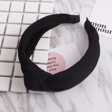 Load image into Gallery viewer, Knot Cross Tie Solid 1 PC Fashion Hair Band Hairband Knitted rib Girls Bow Hoop Hair Accessories Velvet Twist Headband