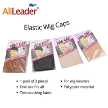 Load image into Gallery viewer, Alileader 2Pcs High Quality Wig Cap Brown Stocking Cap To Christmas Cosplay Wig Caps Stocking Elastic Liner Mesh For Making Wigs