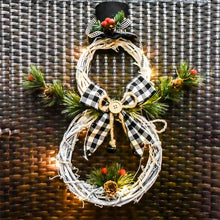 Load image into Gallery viewer, 2020 Christmas New Products Home Decoration Christmas Wreath Pendant LED Lights Wreath Pendant Christmas Vine Ring