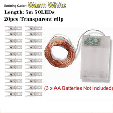 Load image into Gallery viewer, 10M Photo Clip USB Festoon Led String Fairy Lights Battery Operated Garland New Year's Party Christmas Decorations for Home Room