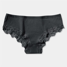 Load image into Gallery viewer, FINETOO Cotton Women's Panties Sexy Lace Underwear Solid Color Briefs For Women M-XL Sexy Underpants Comfortable Female Lingerie
