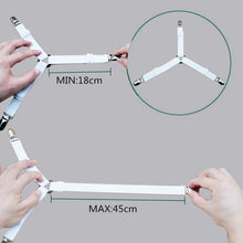 Load image into Gallery viewer, 4Pcs/Set Bed Sheet Clip Bed Sheet Belt Fastener Mattress Elastic Non-Sip Clip Blanket Gripper White and Black