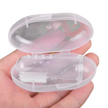 Load image into Gallery viewer, 1set Silicon Toothbrush+Box Baby Finger Toothbrush Kids Teeth Clean Soft Silicone Infant Tooth Brush Rubber Cleaning Baby Brush