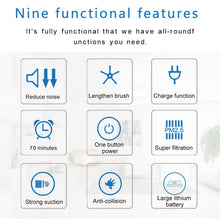 Load image into Gallery viewer, 3-In-1 Multifunctional Auto Smart Robot Floor Cleaner Rechargeable Dry Wet Mop Sweeping Vacuum Cleaner Strong Suction Home Clean