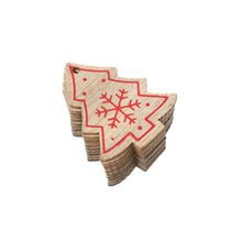 Load image into Gallery viewer, 10pcs 5cm Christmas Wooden Decorations for Home Tree DIY Natural Wood Christmas Ornaments Pendants Hanging Gift Natal Xmas Decor