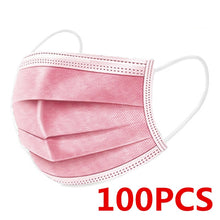 Load image into Gallery viewer, 5/30/50/100/200pcs Disposable Masks Non-woven Face Masks 3 layer Ply Filter Anti Dust Breathable Adult Mouth Mask Black IN STOCK