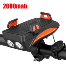 Load image into Gallery viewer, 3 Modes Bicycle Light Cycling Phone Holder Bike Headlight Mobile Phone Bracket USB Rechargeable Bicycle Holder Front Lamp #2