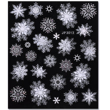 Load image into Gallery viewer, 1Pcs 3D Nail Sticker Christmas Holographics Snowflake For Gold Silver Nail Art Stickers DIY Nail Art Decoration Decals