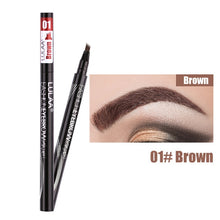 Load image into Gallery viewer, 1 Pcs Makeup Eyebrow Pencil Liquid Makeup Pencil Waterproof Brown Eyebrow Pencil with Fork Tip Durable Tattoo Pen