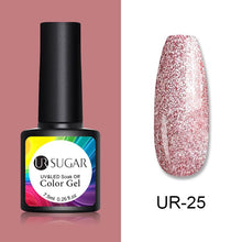 Load image into Gallery viewer, UR SUGAR Nude Glitter Gel Nail Polish Varnish Pink Rose Gold Shimmer Soak Off UV LED Nails Gel varnish 7.5ml