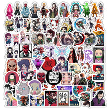 Load image into Gallery viewer, 70pcs Demon Slayer Kimetsu No Yaiba Anime Sticker Cosplay Props PVC Waterproof DIY Guitar Car Tanjirou Nezuko Decal Stickers F4