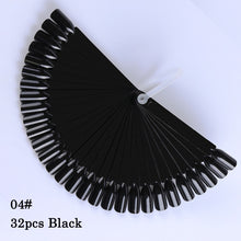 Load image into Gallery viewer, 1Set False Nail Tips Fan Nature Clear Black Finger Nail Display Card Nail Art Practice Acrylic UV Gel Polish Tool Manicure JI386