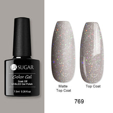 Load image into Gallery viewer, UR SUGAR Nude Glitter Gel Nail Polish Varnish Pink Rose Gold Shimmer Soak Off UV LED Nails Gel varnish 7.5ml