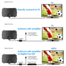 Load image into Gallery viewer, Indoor Digital TV Antenna 200 Mile Range 4K HDTV Digital 1080p TV Antenna Signal Receiver Amplifier Booster