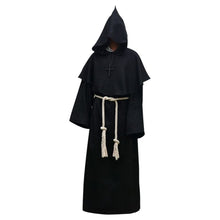 Load image into Gallery viewer, Unisex Halloween Robe Hooded Cloak Costume Cosplay Monk Suit Adult Role-playing Decoration Clothing