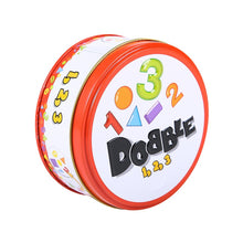Load image into Gallery viewer, Dobble 16 styles Spot It Card Game Toy Iron Box Sport Go Camping Hip Kids Board Games Gift Animals Alphabet123