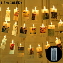 Load image into Gallery viewer, 1.5m 10Led Unicorn Snowman Snowflake Photo Clips Led Light String Wedding Festival Bar Home Party Decoration Christmas Ornament