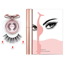 Load image into Gallery viewer, Magnetic Eyelashes & Liquid Eyeliner & Tweezer Set 3D Mink Lashes Makeup Magnet Eyelashes Set Long Lasting Eyelash Extension