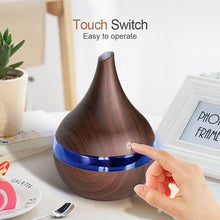 Load image into Gallery viewer, KBAYBO 300ml USB Electric Aroma air diffuser wood grain Ultrasonic air humidifier cool mist maker with 7 colors lights for home