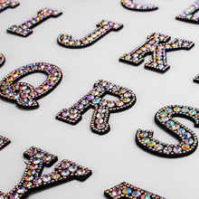 Load image into Gallery viewer, A-Z 1pcs Rhinestone English Alphabet Letter Applique 3D Iron On letters Patch For Clothing Badge Paste For Clothes Bag Shoes